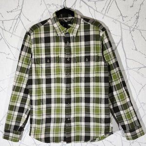 Banana Republic Green Plaid Checks Flannel Shirt